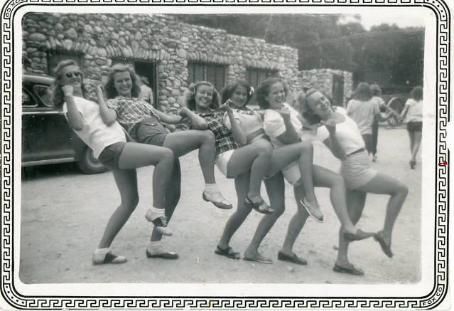 Group of Girls High-Stepping, 1947