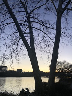 Sunset beside the Potomac River, Georgetown Waterfront Park, Washington, D.C.