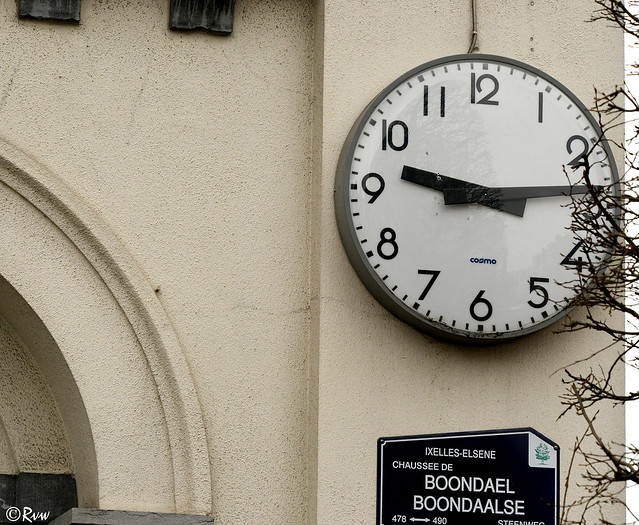 Clock at cemetery entrance