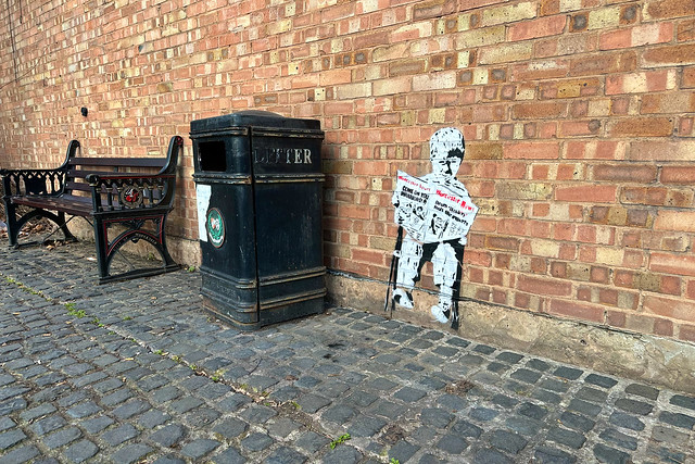 Banksy-style art in Worcester