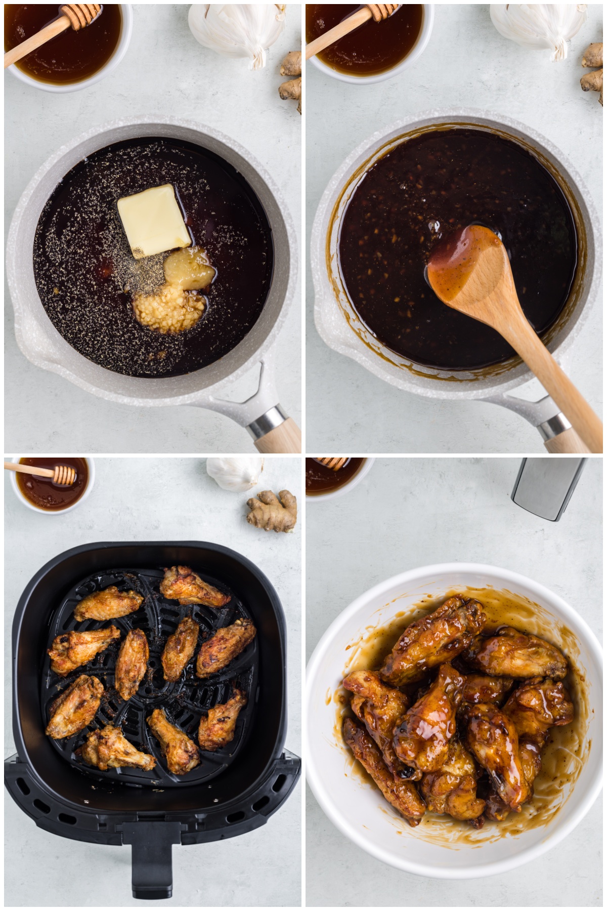 how to make honey garlic chicken wings