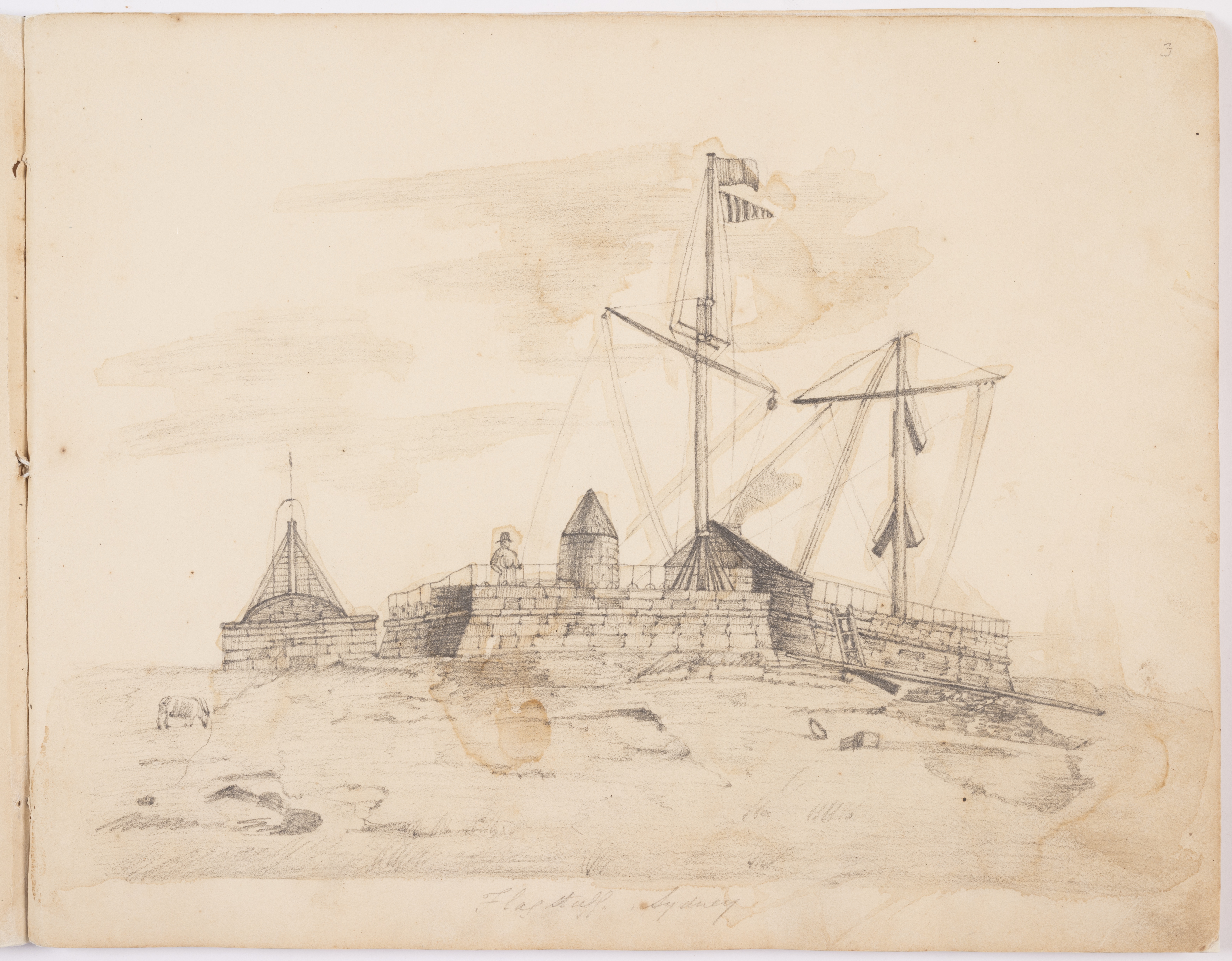 Fort Phillip, Flagstaff Hill, Sydney, ca. 1841