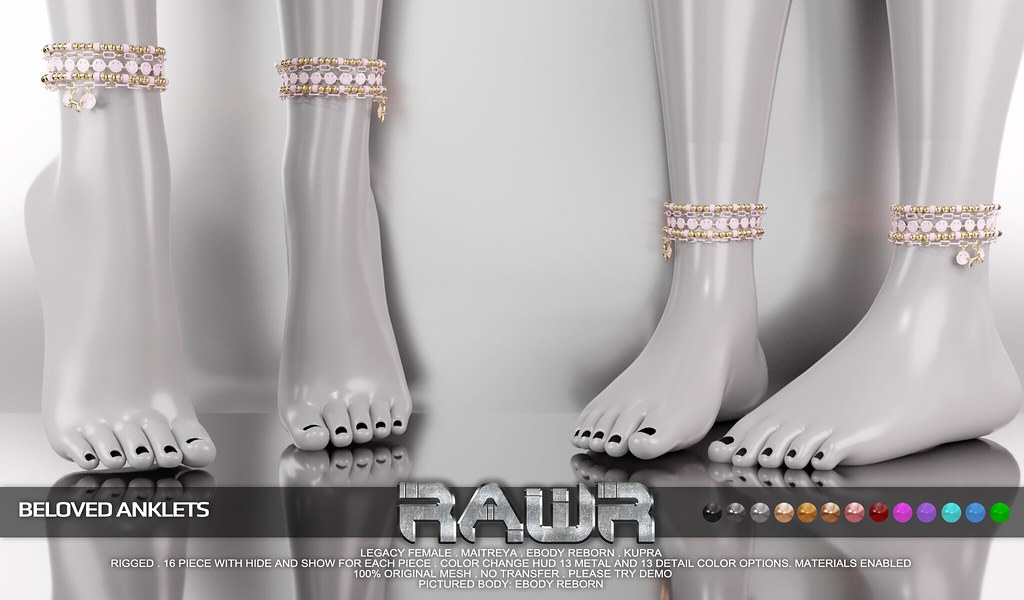 RAWR! Beloved Anklets
