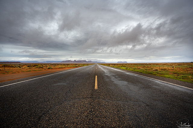 Rainday on the Monument Valley Road - Utah - USA