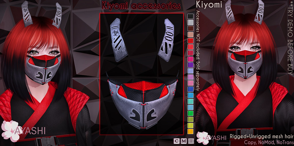 💥 GIVEAWAY💥 [^.^Ayashi^.^] Kiyomi hair & accessories special for CYBER Fair