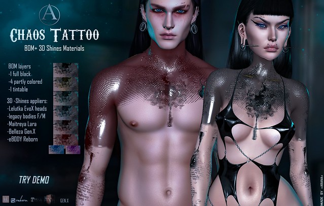 +ARANA+ CHAOS Tattoo BOM+3D Shines EvoX
