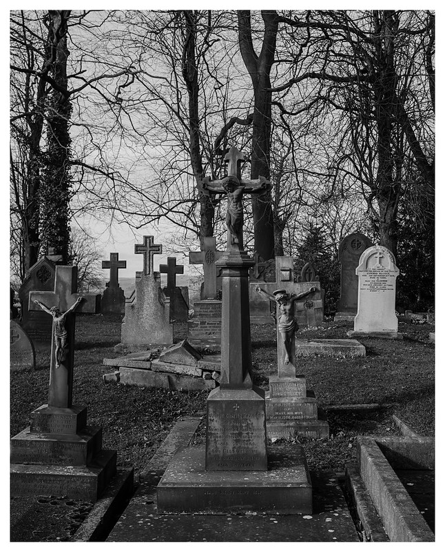 Graveyard crucifixes