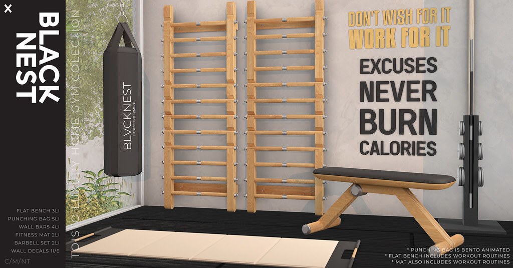 BLACK NEST / Toisto Luxury Home Gym Collection @FaMESHed