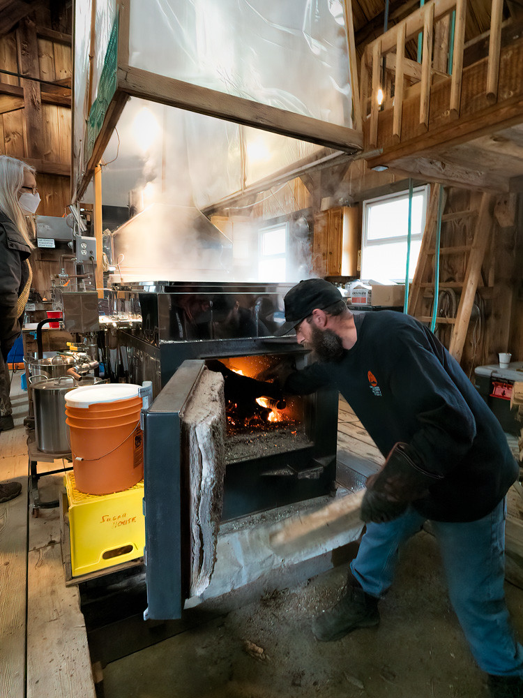 Loading Wood To Boil Maple Sap, Wiscasset, Maine  (70059)