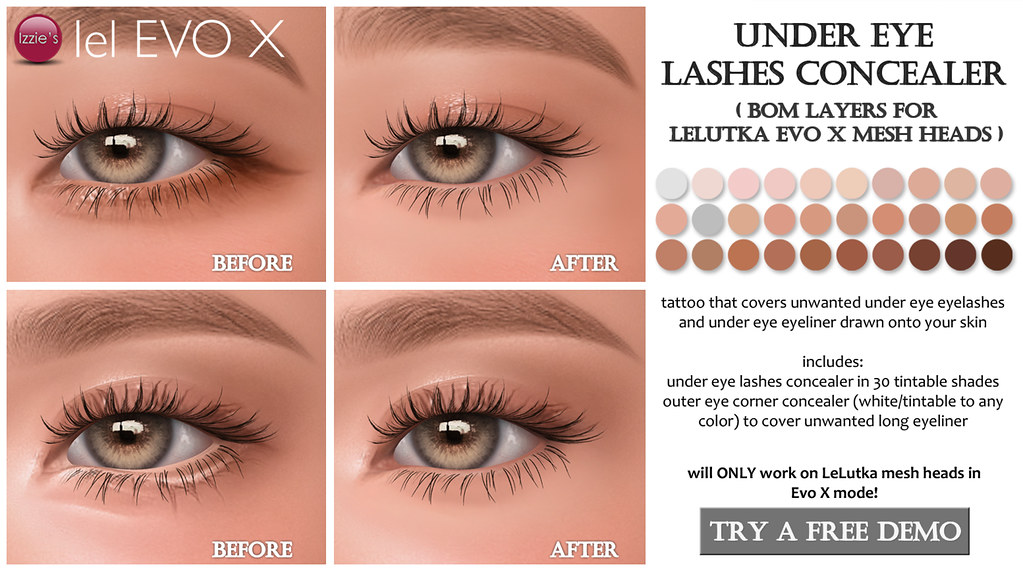 Under Eye Lashes Concealer (LeLutka Evo X) for FLF