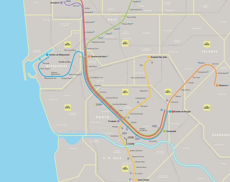 Porto metro map