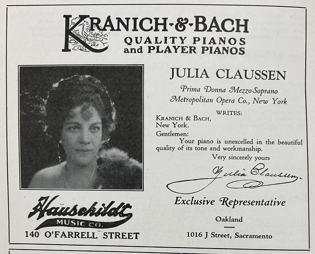 Hauschildt piano ad, Spring Music Festival Exposition Auditorium program 1925