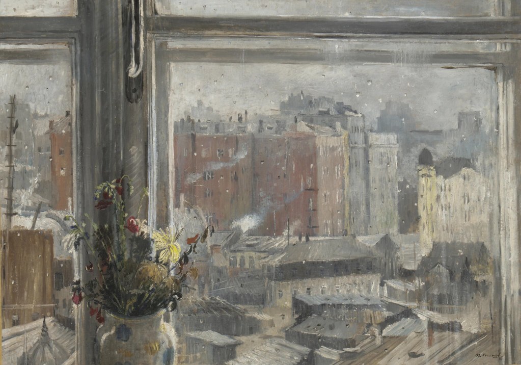 Yuri Pimenov «View Through a Window, Moscow», 1954
