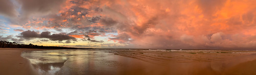 australia northstradbrokeisland queensland straddie beach clouds sand sky sunset
