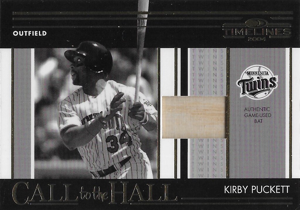 Puckett, Kirby - 2004 Donruss Timelines - Call to the Hall - Materials