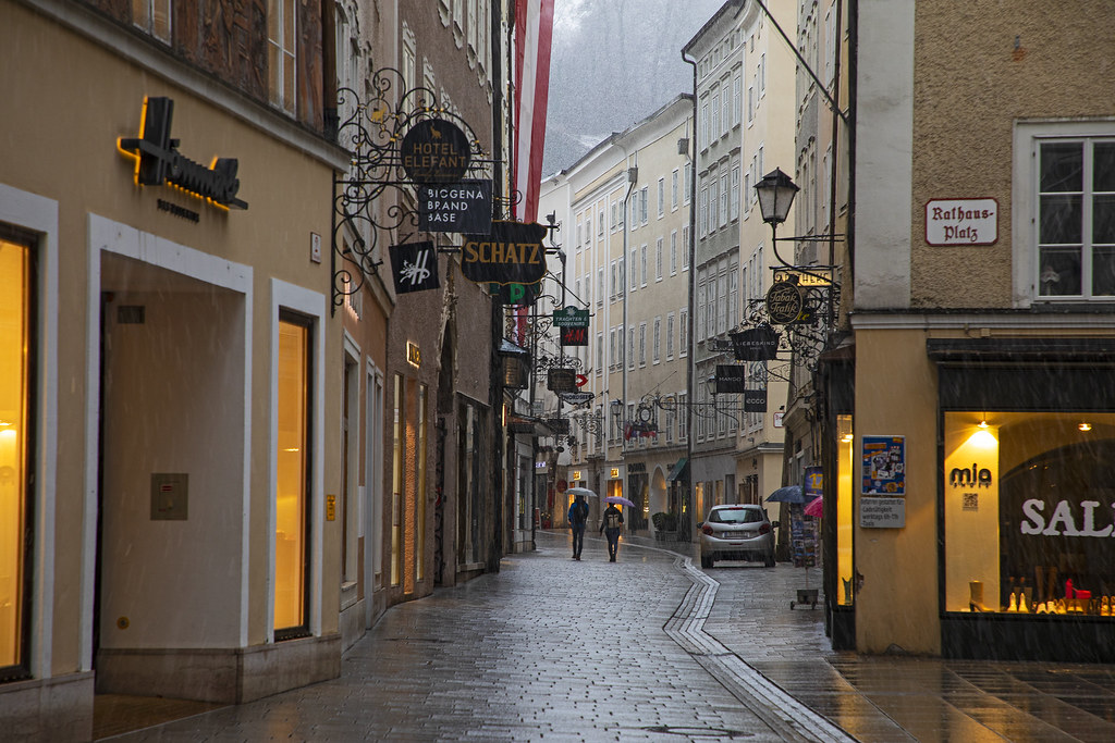 Snowing in Salzburg