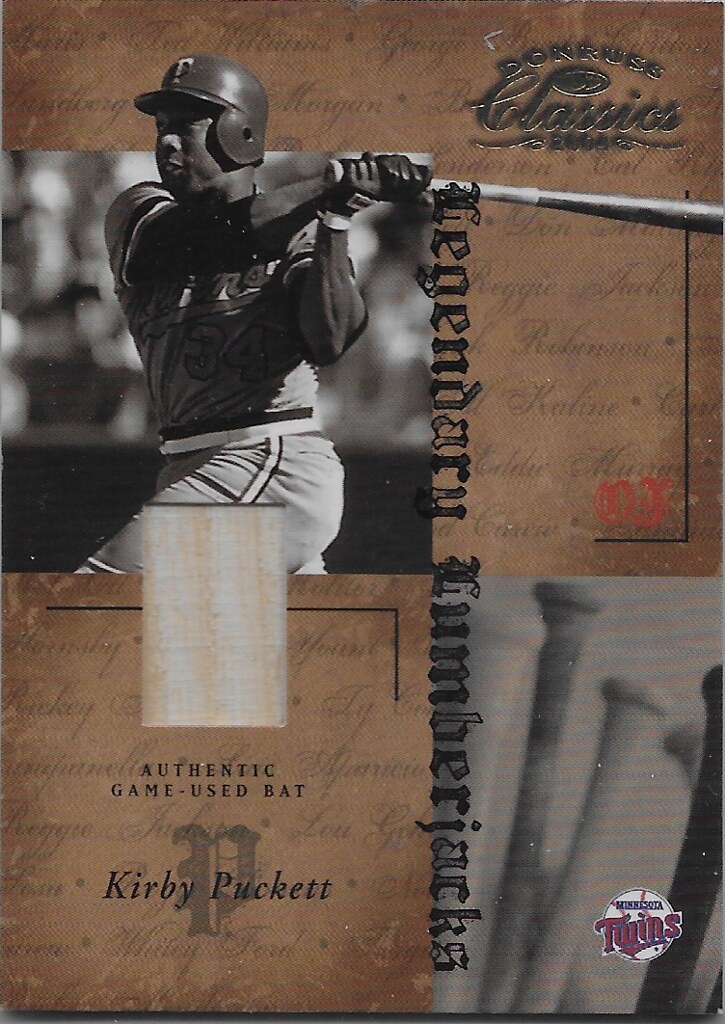 Puckett, Kirby - 2004 Donruss Classics - Legendary - Lumberjacks Game-Used Bat