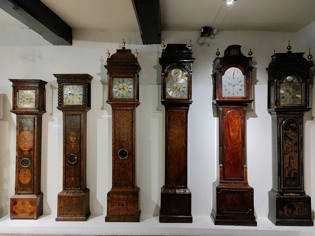 Colllection of clocks, Moyses Hall Museum, Bury St Edmunds
