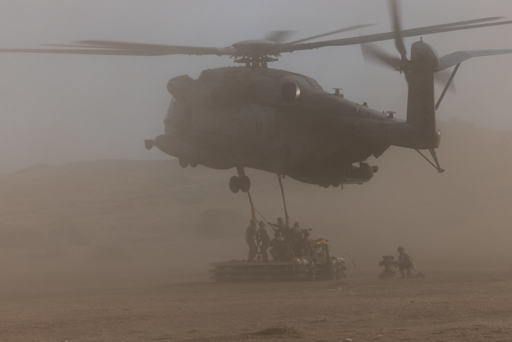 U.S. Marines with HMH-464 conduct external lifts