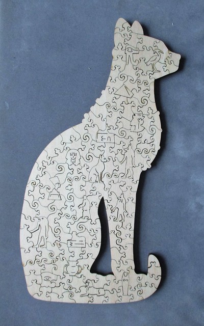 Egyptian Cat - reverse, showing whimsies