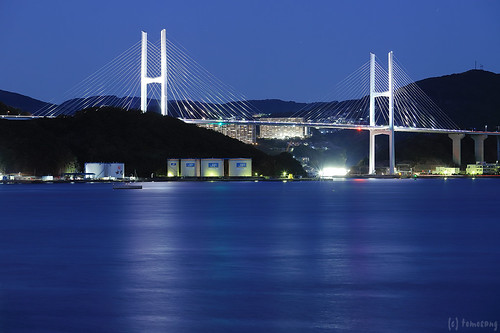 Megami Ohashi Bridge at night