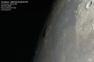 The Moon - 2023-03-05 00:59 UTC - Mons Rumker