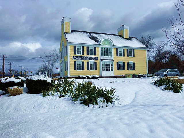 The L. Hussier Insurance Auto Home In Chelmsford, MA. At Wintertime - Photo Taken And Edited by STEVEN CHATEAUNEUF On March 5, 2023