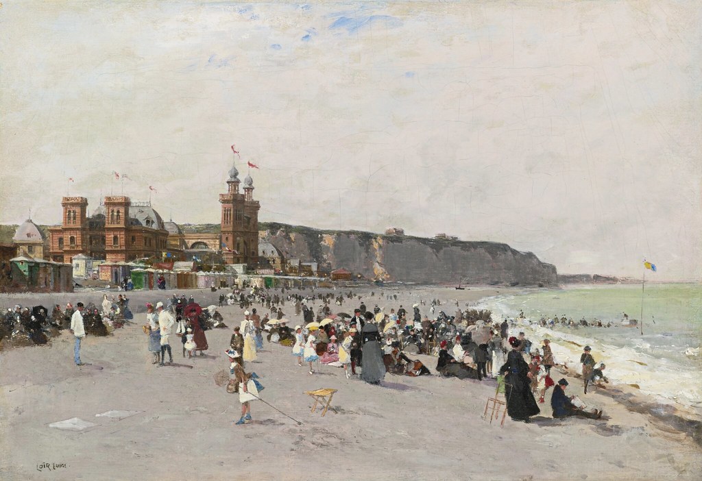 Luigi Loir «View of the Beach and Casino at Dieppe»
