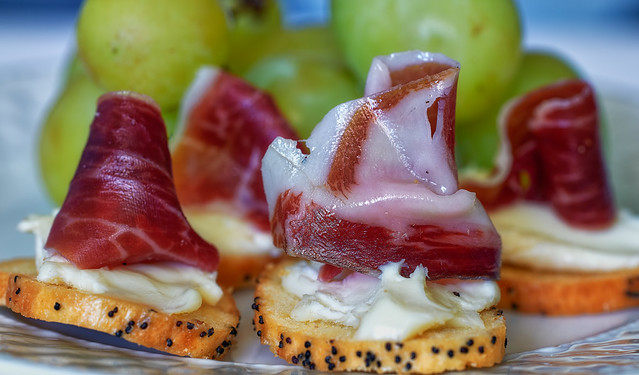 Snack  - Iberico Ham & Cave Ripened Goat Cheese - Macro Mondays
