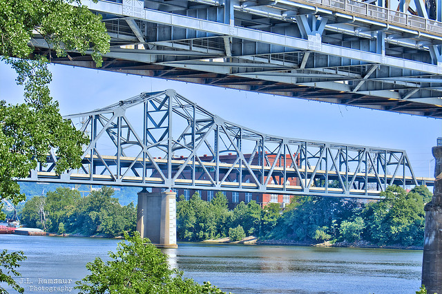 Brent Spence Bridge (aka Car-Strangled Banner Bridge) - Ohio River - Covington, Kentucky & Cincinnati, Ohio