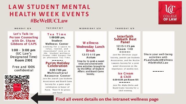 Law Student Mental Health Week Events