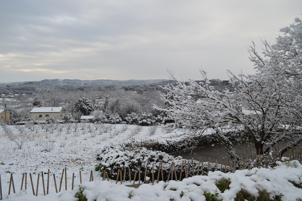 Neige à Vézénobres (Gard)
