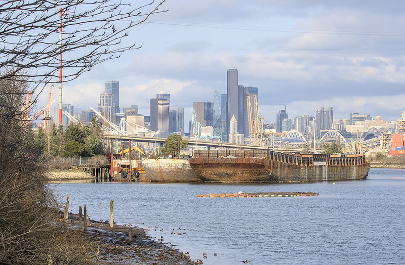Downtown Seattle and Duwamish Waterway
