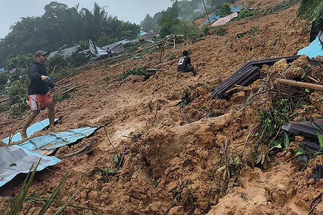 Landslide damage in Serasan District, Natuna Regency, Riau Islands 06 March 2023. Photo: BPBD Natuna Regency