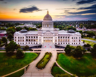 Arkansas State Capital at Dusk. Little Rock, Arkansas. 2022.