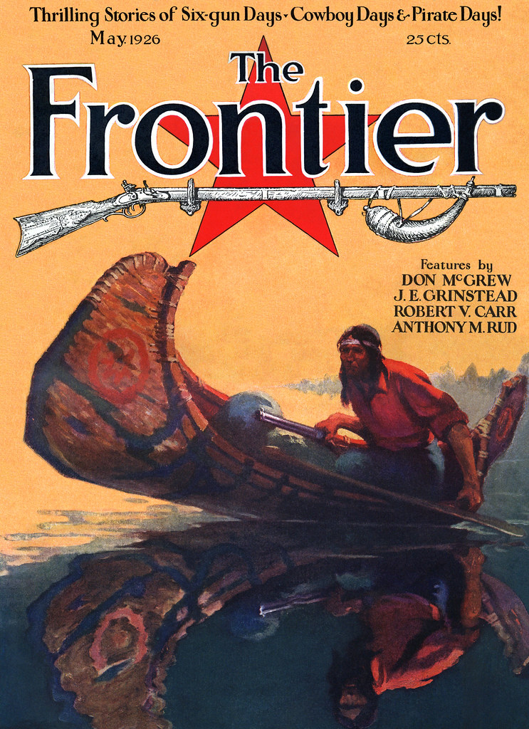 Frontier v04n02 (1926-05) cover - Wm Ruesswig (Darwination Edit)