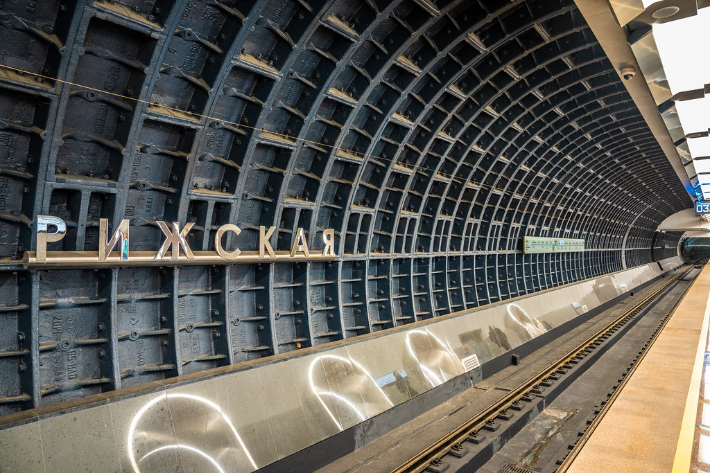 station Rizhskaya, Moscow metro 2023