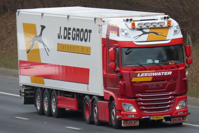 J. De Groot Leegwater, DAF-XF (91-BRH-7) On The A1M Northbound 2/3/23