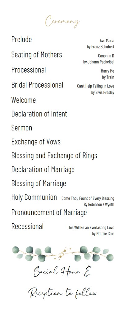 Wedding Program - main