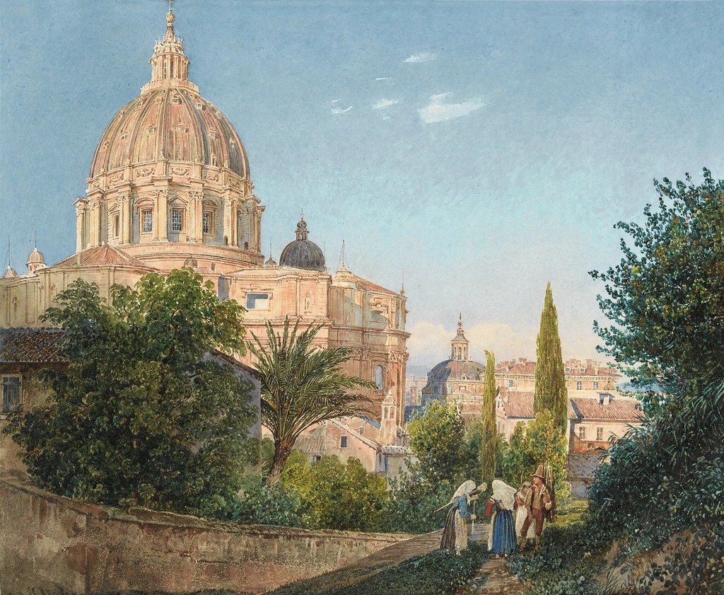 Rudolf von Alt «St Peter's from the Vatican garden», 1838