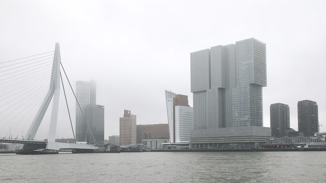Rotterdam skyline mit erasmusbridge