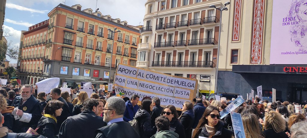 FOTOGRAFÍA. MADRID (ESPAÑA), 09.03.2023. Los Letrados de la Administración de Justicia (LAJ) cosechan un éxito rotundo en su manifestación y huelga indefinida. Ñ Pueblo (4)