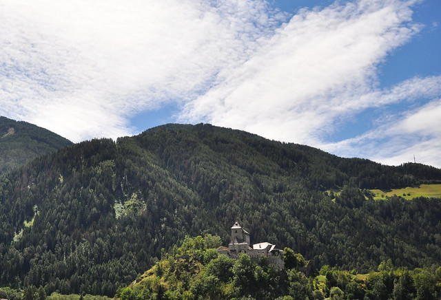 Alp landscape with castle