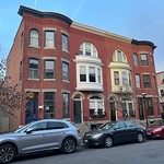 Rowhouses, 1303-1309 Bolton Street, Baltimore, MD 21217 Photograph by Eli Pousson, 2023 February 15.