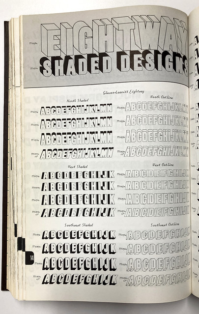 Glaser-Levitt Eightway typeface in Volume 3 by PLINC