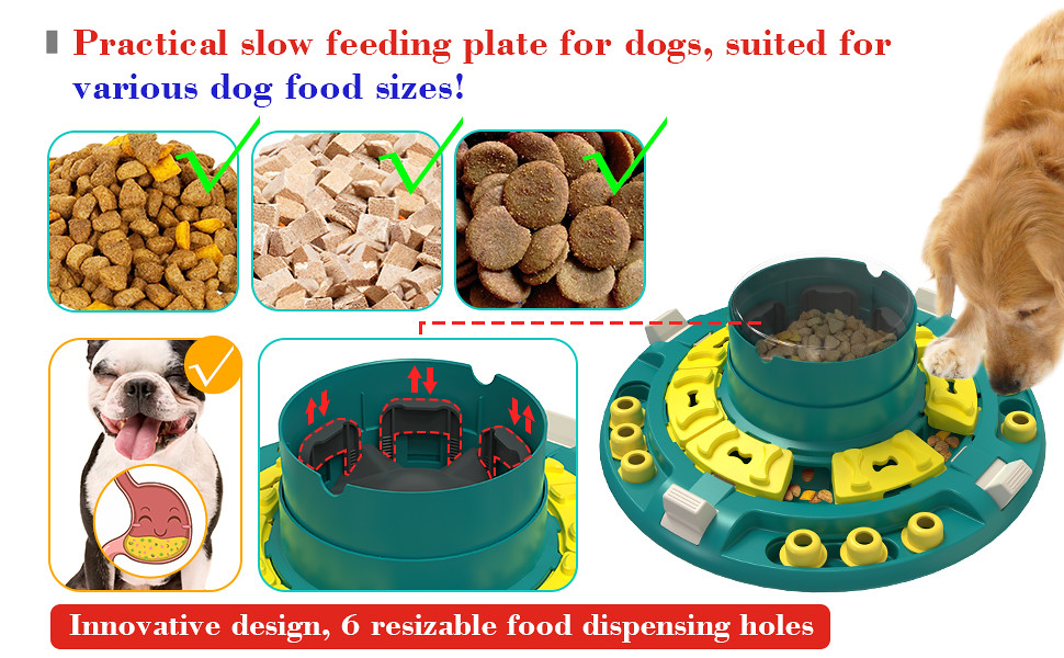 KADTC KADTc Feeding Vessels for Pets Dog Puzzles Feeder Dog Brain Toys  Stimulation Mentally Stimulating Mental Puzzle Toy Puppy Treat