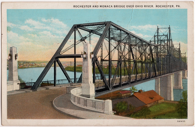 Rochester and Monaca Bridge Over Ohio River, Rochester, Pa.