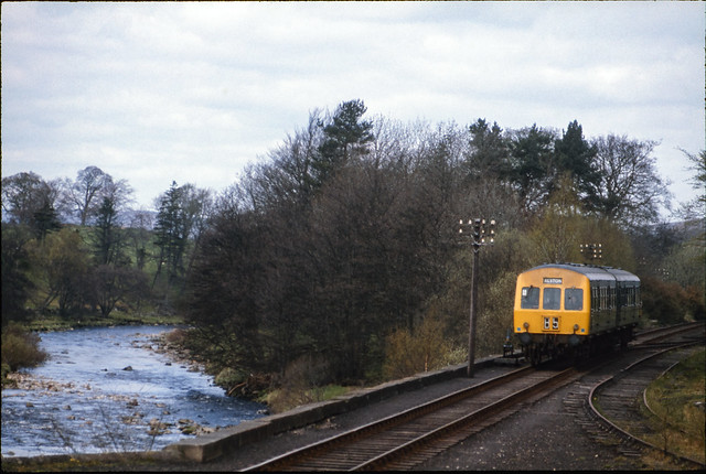 Class 101 DMU, Alston branch, Tynedale, 03/11/1975 [slide 7542]