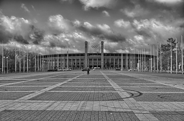 Olympiastadion Berlin BW HDR