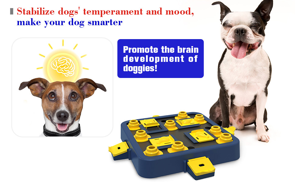 KADTC KADTc Dog Puzzle Toy Dogs Brain Stimulation Mentally Stimulating Toys  Puppy Treat Food Dispenser Level-2 Interactive game for Sm